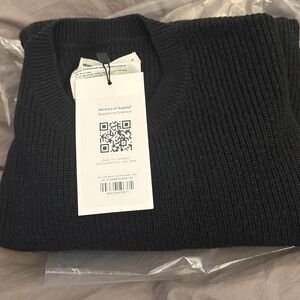 Ministry of Supply Black Ribbed Sweater